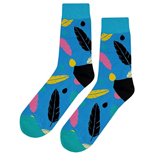 Bird Dress Socks 4 Pack Funny Novelty Crazy Fun Design Men Size 8-12 Cotton Casual Crew Colorful Funky Fancy Socks Gift for Men4