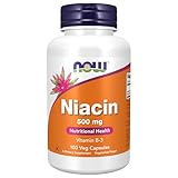 NOW Foods Supplements, Niacin (Vitamin B-3) 500 mg, Essential B-Group Vitamin*, Nutritional Health, 100 Capsules