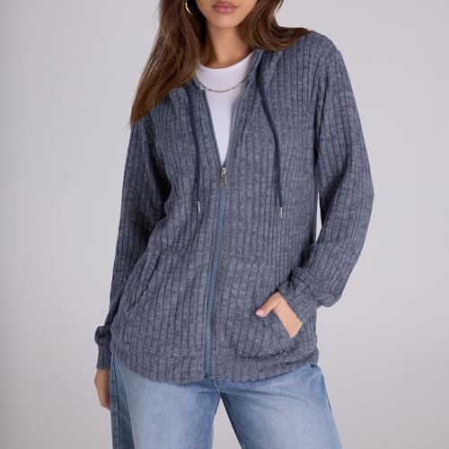 Image of Witsmile Zip Up Hoodie Women Oversized Sweatshirt Long Sleeve 2026 Fall Outfit Lightweight Jackets Workout Clothes