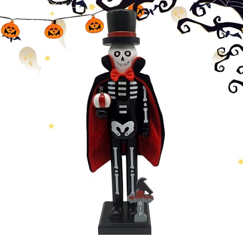 Casse-noisettes d'Halloween figurines de vampire et squelette déco - 2