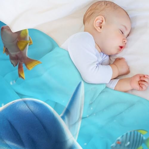 Couverture en Flannel Requin 3D 180×200cm pour Canapé et Lit - 5