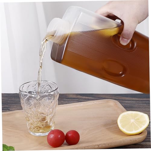 2L Clear Iced Tea Pitchers, Reusable Juice Bottles for Fridge, Leak-Proof Water Containers for Cold Brew & Family Beverages - Image 6