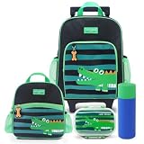 Kit Mochila Rodinha Pimpolhos + Térmica + Pote + Porta Escova (Verde)