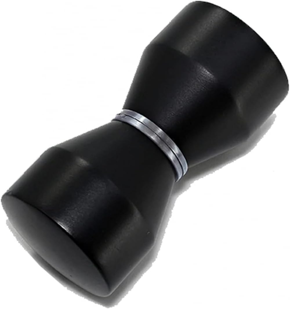Boutons de porte en verre en alliage d'aluminium noir pour douche