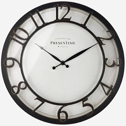 Presentime & Co 13 " Farmhouse Series Wall Clock, Vintage Style, Retro Clock, Silent No Ticking, Raised 3 D Presentime & Co 13 Farmhouse Series Wall Clock, Vintage Style, Retro Clock, Silent No Ticking item
