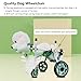EXCLURA Dog Wheelchair Extra Small Dog Wheelchairs 4 Wheel, Doggy/Cat Mobility Aid Trolley for Back Leg Injured, Weak Limb Puppy Cart with Harness, for Dachshund(XXXS)
