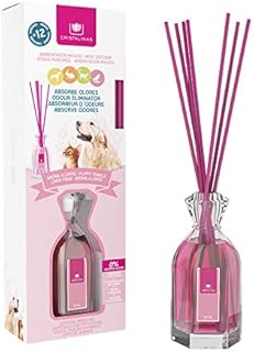 CRISTALINAS Pet Odour Eliminating Reed Diffuser, Reed Diffuser, Air Freshener, 90ml / 12 weeks, 0% alcohol, Fluffy Towels