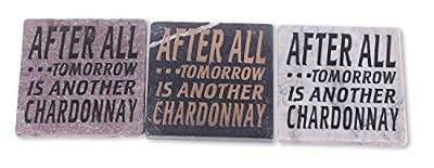 Blue Sky Ceramic All & Tomorrow is Another Chardonnay Stone Tile (3 Pack), 4 x 4, Multi