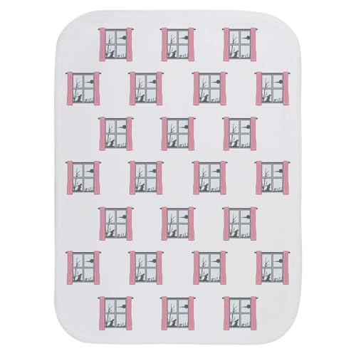 Azeeda 'Moon Gazing Hare Through Window' Baby Burp/Wash Cloth (BC00031201)