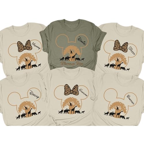 Custom Animal Kingdom Shirts, Safari Family Matching Shirts, Family Trip Shirts, Animal Kingdom Birthday Tees, Personalized Matching Safari Shirts, Family Trip 2025