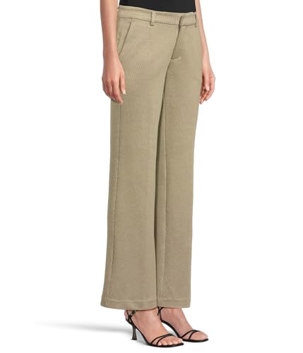 Liverpool Los Angeles Women's Kelsey Knit Wide Leg Trouser 31", Artichoke/Cream Birdseye, 102