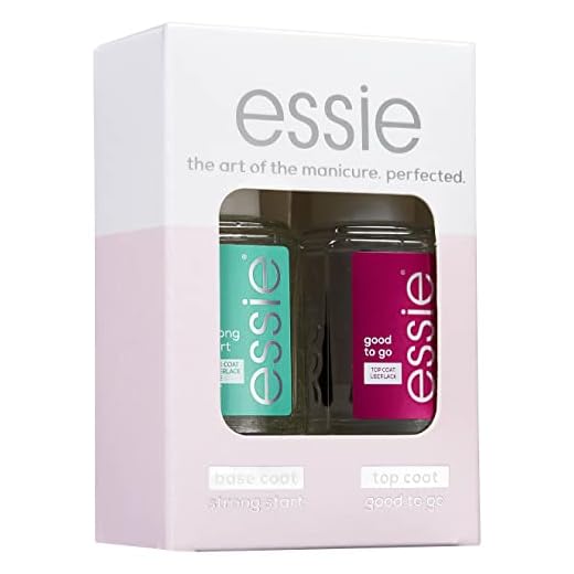 Essie Routine-Set Nail Care Duo, mit Strong Start Grundlack, Good to Go Überlack. Professionelles Nagellack-Set, für stärkere, gesündere Nägel und haltbares, hochglänzendes Finish