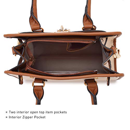 Dasein Women Handbags Top Handle Satchel Purse Shoulder Bag Hobo Bag Work Bag Set 2pcs - Image 6