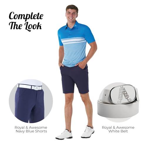 Image of Royal & Awesome Funny Golf Shirts for Men, Mens Golf Shirt, Crazy Golf Shirts for Men, Fun Golf Polos for Men, Mens Polo Golf