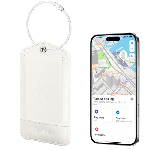 Image of TopMade Luggage Tags, Works with Apple Find My, Smart Suitcase Tag Tracker
