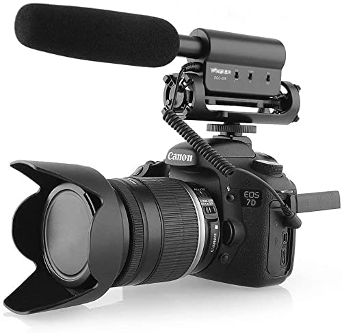 TAKSTAR SGC-598 Shotgun Microphone Interview Microphone Cardioid Microphone with 3.5mm Jack Compatible with Canon Nikon DSLR Camera DV Camcorder