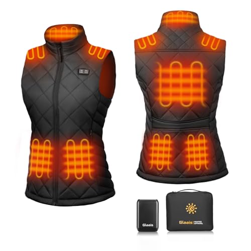 Glaais Heated Vest Women with Battery Pack 16000mAh 7.4V, Women's Warming Electric Heated Vest