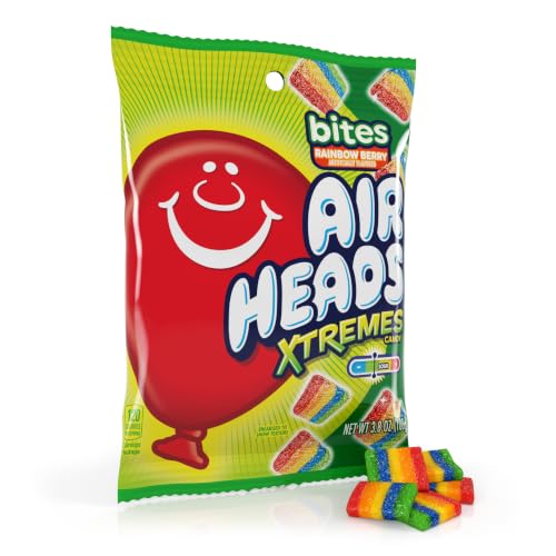 Airheads Xtremes Candy Bites, Rainbow Berry, 3.8 Ounces (12-Pack)