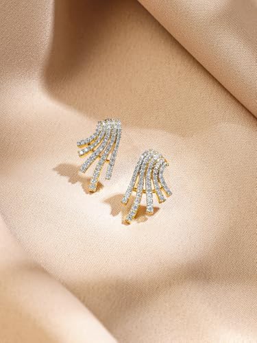 Image of Rubans Pendant Necklace Set American Diamond and Zirconia Gift Jewellery for Women & Girls