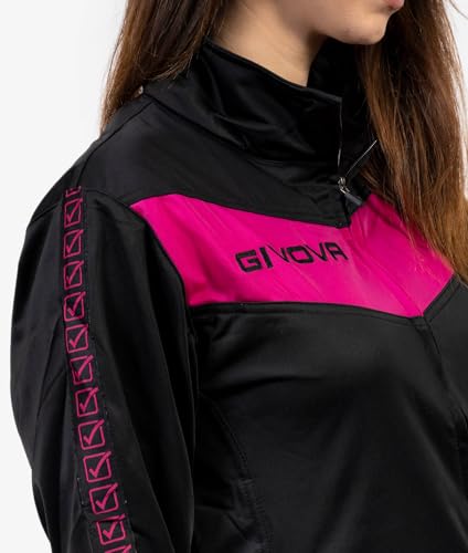 Givova Tuta Banda Visa Triacetato Nero/Fuxia - 3