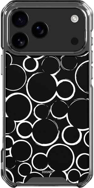 Skinit Clear Phone Case Compatible with iPhone 17 Pro Max - Officially Licensed Disney Mickey Mouse Face Pattern Design