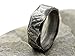 forged mens ring black silver, mens engagement ring silver, mens wedding ring silver handmade mens ring structured silver ring gift for him