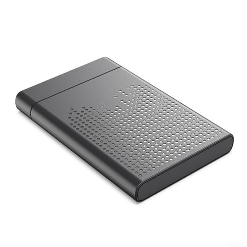 Caja de disco duro externo portátil USB 3.0 de 2.5 pulgadas para SSD y HDD, compatible con 7-9.5 mm, soporta transferencia de datos de alta velocidad de 5 Gbps, compacta y ligera