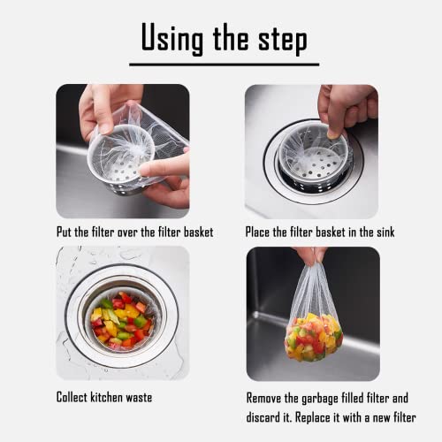 Kitchen Sink Filter Bag 100 Pcs Disposable Mesh Bags For Kitchen And Bathroom Sink Strainers For Most Sizes #TOP4