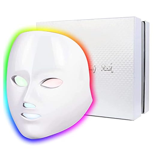 Red-Light-Therapy-for-Face, Led Face Mask Light Therapy 7 Colors LED Facial Mask at Home Skin Rejuvenation Facial Skin Care Mask