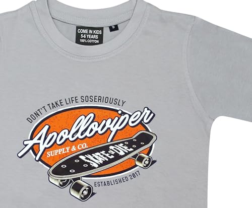 Image of Boys Typographic Printed 100% Cotton Half Sleeve T-Shirt for Boys Pack of 3-BT07-08