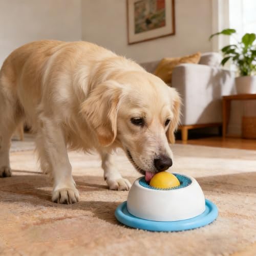 Hundelickspielzeug, Lick Bowl Für Hunde, Leckspielzeug für Haustiere, Hund Leckt Futternapf Mit Integrierter Drehkugel, Nonrutsch Haustieranreicherungsspielzeug, Langeweile Reduzierer