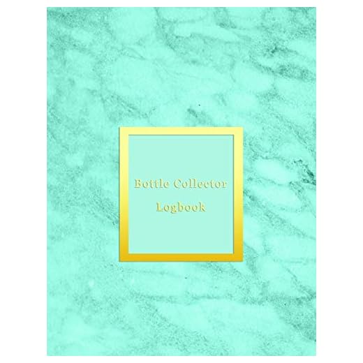 Bottle Collector Logbook: Old glass bottle collection inventory list or record keeping and tracking of old bottles | Journal book for historical, ... collectables | Aqua, blue marble cover design