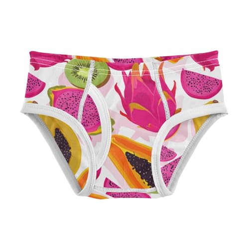Wusikd Papaya Dragon Fruit (2) Boys' Underwear Cotton Boys Briefs Soft Toddler Underwear 2T