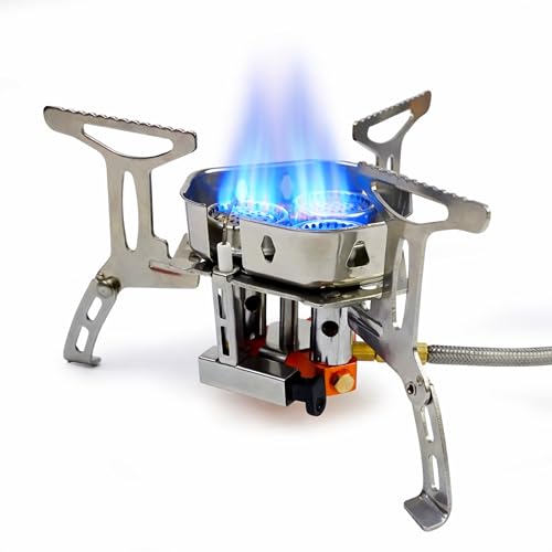 Eurocatch Foldable Gas Burner Turbo 6800W - Hornillo de Gas Plegable con Adaptador y Maletín