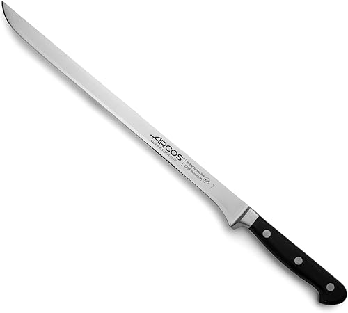 ARCOS Cuchillo de trinchar de acero inoxidable de 12 pulgadas. Cuchillo rebanador de jamón para cortar jamón y carne. Mango ergonómico de