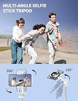 179CM Handy Stativ, Aluminium Handystativ mit Fernbedienung, Erweiterbarer All-in-1 Selfie Stick, Stativ für iPhone, Smartphone & Kamera Stative, Handyhalter für iPhone/Android/Kamera – Ansicht 5