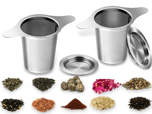 Stainless Steel Loose Leaf Tea Infuser - Fine Mesh Tea Steeper & Strainer