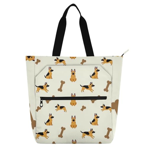 Bolsa de mano para niños con divertido estampado de pastor alemán