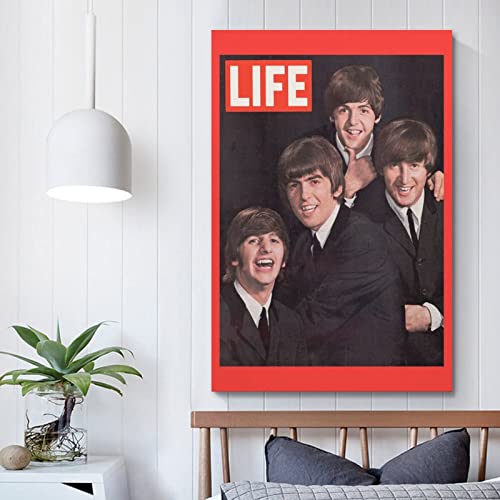 Poster décoratif sur toile pour chambre à coucher et chambre à coucher des Beatles (30 x 45 cm) - Les Beatles, Paul McCartney, John Lennon, RIngo Starr, George Harrison Poster décoratif sur toile pour chambre à coucher et chambre à coucher des Beatles (30 x 45 cm) – Image 6