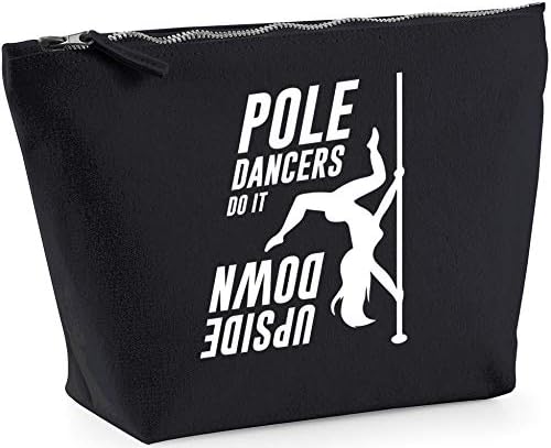 Hippowarehouse Pole Dancers Do It Upside Down printed make up cosmetic wash bag 18x19x9cm