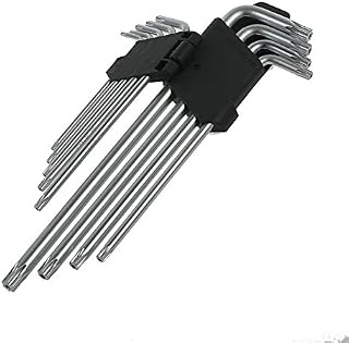 Neoteck Hex Key Set 9 PCS Different Size Metric Star Security Torx Key Set with T10 T15 T20 T25 T27 T30 T40 T45 T50 Electronics Repair Tool Kit for Home or Professional Maintenance