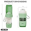 Argo's Pack 2-in-1 Dog Water Bottle & Food Container: Foldable Bowl, Leak-Proof & Portable. Durable Travel Gear for Dogs & Cats. Essential for Walking & Hiking. Perfect for Active Pet Owners (Green) #2