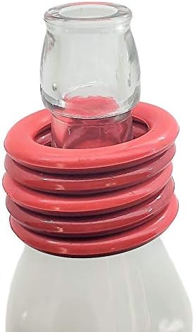 Miniatura 2 de Anillos de estante para caña de carnaval, paquete de 12 (rojo 2.5 pulgadas) de 2.5 pulgadas. Plástico duro. Gran juguete para aliviar el estrés,