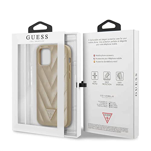Coque Guess V Quilted iPhone 12 mini TPU semi rigide Couleur or - vue 6