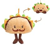 JoyAmigo Fiesta Taco Plush Toy,Reversible Soft Stuffed Animal Snack Taco with Squeaker Inside, Cinco de Mayo, Kid’s Present,Mexican Party Favor,9 Inches