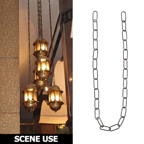 Cadena de hierro dorada de 4 mm resistente para lámparas de techo y comercio 3