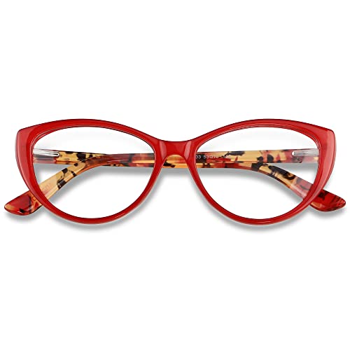 Image of ANDWOOD Blue Light Blocking Glasses Women Bluelight Blocker Computer Cateye Clear Cat Eye Eyeglasses Frame AR003