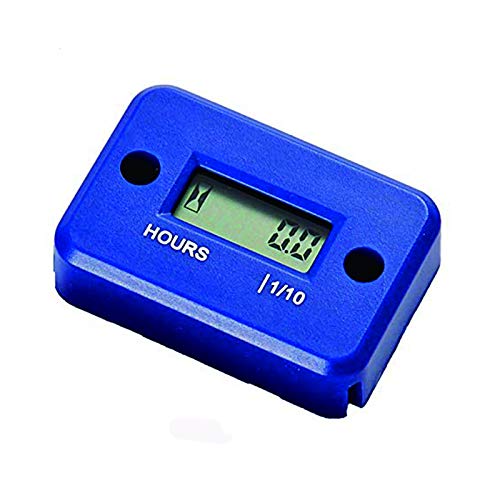 Nine Rong NR-HM006 Medidor De Horas Inductivo IP68 – Impermeable Para Moto, Motocross, Moto De Nieve – Pantalla LCD – Fácil Instalación (Sin Batería) – Azul