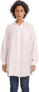 Ravin Womens ayon Shit with Button-Up Design - White Modern