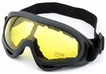 Brand New Ski Skiing Snowboarding Sports Goggles Uv400 Sunglasses Black+yellow
